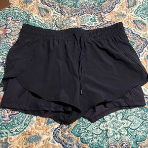 Navy blue running shorts